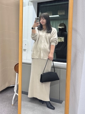 「RIVE DROITE（リヴドロワ）の【収納力抜群】2wayハンドルバッグ（ハンドバッグ）」を使った、さこちゃんさん（レディース・155cm）の秋コーディネート