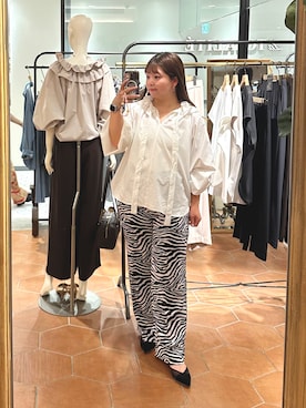 「アイテム（パンプス）」を使った、さこちゃんさん（レディース・155cm）の夏コーディネート