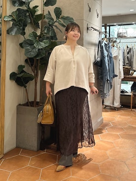 「RIVE DROITE（リヴドロワ）のアイテム（スウェット）」を使った、さこちゃんさん（骨格ストレート・レディース・155cm）の秋コーディネート