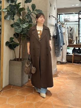 「秋のコーデ」｜「アイテム（その他アウター）」を使った、さこちゃんさん（レディース・155cm）の秋コーディネート