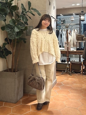 「RIVE DROITE（リヴドロワ）のアイテム（パンツ）」を使った、さこちゃんさん（骨格ストレート・レディース・155cm）の秋コーディネート