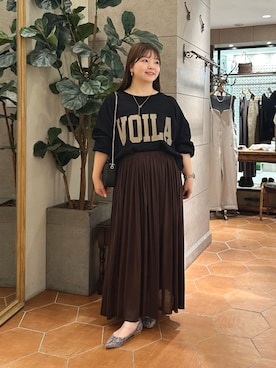 「RIVE DROITE（リヴドロワ）のアイテム（スウェット）」を使った、さこちゃんさん（骨格ストレート・レディース・155cm）の秋コーディネート