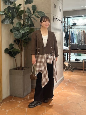 「アイテム（テーラードジャケット）」を使った、さこちゃんさん（レディース・155cm）の夏コーディネート