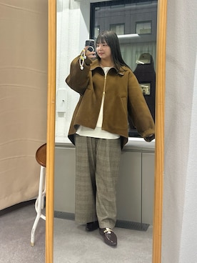 「RIVE DROITE（リヴドロワ）のアイテム（パンツ）」を使った、さこちゃんさん（骨格ストレート・レディース・155cm）の秋コーディネート