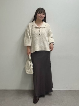 「アイテム（ピアス（両耳用））」を使った、さこちゃんさん（レディース・155cm）の秋コーディネート