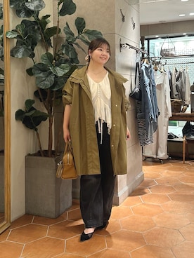 「秋のコーデ」｜「アイテム（その他アウター）」を使った、さこちゃんさん（レディース・155cm）の秋コーディネート