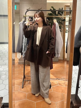 「RIVE DROITE（リヴドロワ）のアイテム」を使った、さこちゃんさん（レディース・155cm）の秋コーディネート