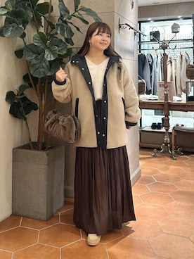 「RIVE DROITE（リヴドロワ）のアイテム」を使った、さこちゃんさん（レディース・155cm）の冬コーディネート