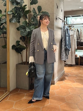 「RIVE DROITE（リヴドロワ）のアイテム（パンプス）」を使った、さこちゃんさん（骨格ストレート・レディース・155cm）の秋コーディネート