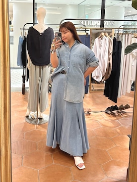 「STUDIOUS（ステュディオス）のアイテム」を使った、さこちゃんさん（レディース・155cm）の夏コーディネート