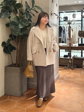 「アイテム（チョーカー）」を使った、さこちゃんさん（レディース・155cm）の秋コーディネート