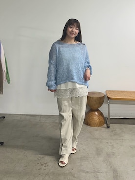 「RIVE DROITE（リヴドロワ）の【着けるだけできまる】レイヤードチョーカー（チョーカー、シルバー系）」を使った、さこちゃんさん（レディース・155cm）の冬コーディネート