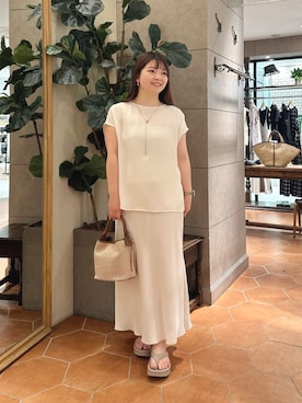 「OOFOS（ウーフォス）のアイテム」を使った、さこちゃんさん（骨格ストレート・レディース・155cm）の夏コーディネート