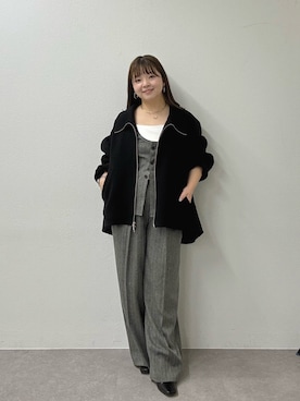 「アイテム（チョーカー）」を使った、さこちゃんさん（レディース・155cm）の秋コーディネート