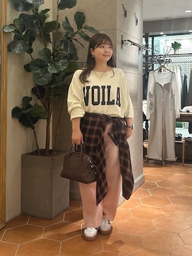 「RIVE DROITE（リヴドロワ）のアイテム（スウェット）」を使った、さこちゃんさん（骨格ストレート・レディース・155cm）の秋コーディネート