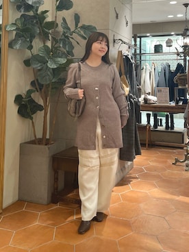 「RIVE DROITE（リヴドロワ）のアイテム（パンツ）」を使った、さこちゃんさん（骨格ストレート・レディース・155cm）の秋コーディネート