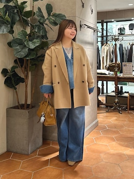 「RIVE DROITE（リヴドロワ）のアイテム（パンツ）」を使った、さこちゃんさん（骨格ストレート・レディース・155cm）の秋コーディネート