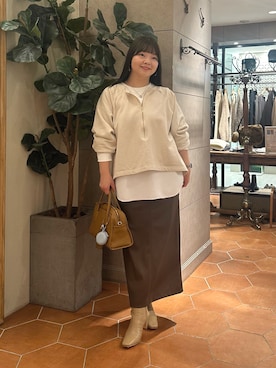 「RIVE DROITE（リヴドロワ）のアイテム（スウェット）」を使った、さこちゃんさん（骨格ストレート・レディース・155cm）の秋コーディネート