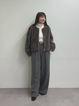 「アイテム（チョーカー）」を使った、さこちゃんさん（レディース・155cm）の秋コーディネート