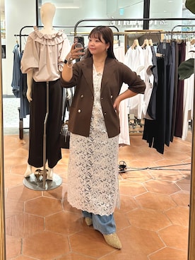 「アイテム（テーラードジャケット）」を使った、さこちゃんさん（レディース・155cm）の夏コーディネート