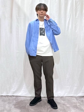 「アイテム（スウェット）」を使った、kazuoさん（メンズ・182cm）の秋コーディネート