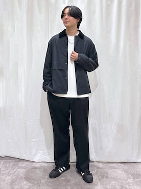 「アイテム（ミリタリージャケット）」を使った、kazuoさん（メンズ・182cm）の秋コーディネート