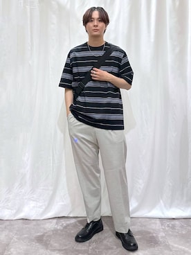 「GLOBAL WORK（グローバルワーク）のアイテム（パンツ）」を使った、kazuoさん（メンズ・182cm）の夏コーディネート