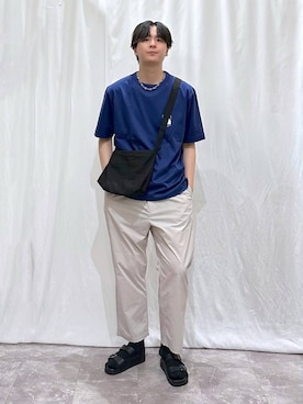 「GLOBAL WORK（グローバルワーク）の撥水ライト5ポケミニショルダー/252341（ショルダーバッグ）」を使った、kazuoさん（メンズ・182cm）の夏コーディネート