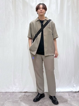 「GLOBAL WORK（グローバルワーク）のアイテム（パンツ）」を使った、kazuoさん（メンズ・182cm）の夏コーディネート