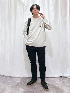 「アイテム（バックパック/リュック）」を使った、kazuoさん（メンズ・182cm）の秋コーディネート