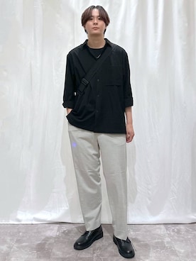 「GLOBAL WORK（グローバルワーク）のアイテム（パンツ）」を使った、kazuoさん（メンズ・182cm）の夏コーディネート