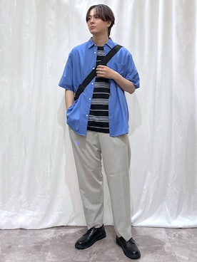 「GLOBAL WORK（グローバルワーク）のアイテム（パンツ）」を使った、kazuoさん（メンズ・182cm）の夏コーディネート