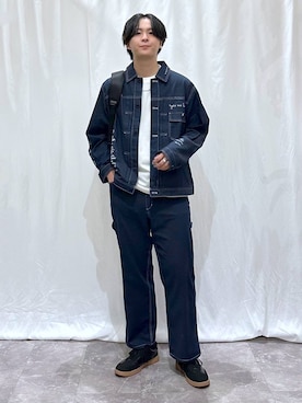 「アイテム（バックパック/リュック）」を使った、kazuoさん（メンズ・182cm）の秋コーディネート