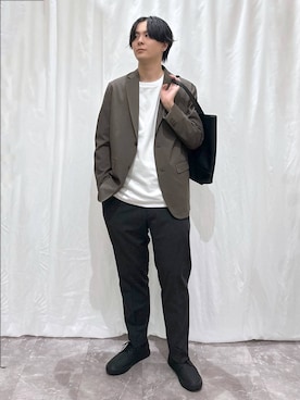 「GLOBAL WORK（グローバルワーク）のアイテム（テーラードジャケット）」を使った、kazuoさん（メンズ・182cm）の秋コーディネート