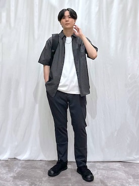 「アイテム（バックパック/リュック）」を使った、kazuoさん（メンズ・182cm）の夏コーディネート