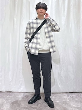 「GLOBAL WORK（グローバルワーク）のやわらかリッチコーデュロイパンツ/576740（その他パンツ）」を使った、kazuoさん（メンズ・182cm）の秋コーディネート