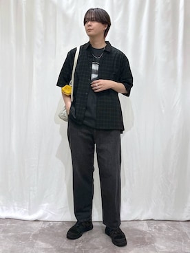 「アイテム（エコバッグ/サブバッグ）」を使った、kazuoさん（メンズ・182cm）の春コーディネート