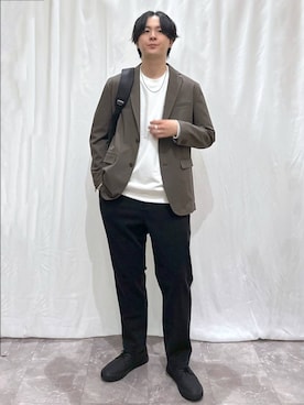 「アイテム（バックパック/リュック）」を使った、kazuoさん（メンズ・182cm）の秋コーディネート