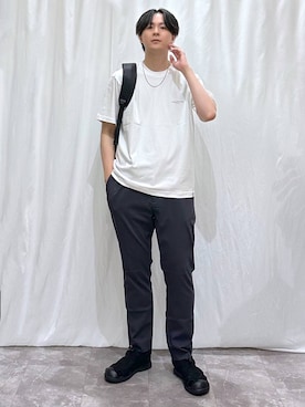 「アイテム（バックパック/リュック）」を使った、kazuoさん（メンズ・182cm）の夏コーディネート