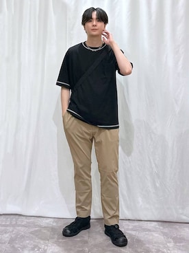 「GLOBAL WORK（グローバルワーク）のアイテム（シューズ）」を使った、kazuoさん（メンズ・182cm）の夏コーディネート