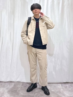 「アイテム（バックパック/リュック）」を使った、kazuoさん（メンズ・182cm・20代）の秋コーディネート