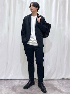 「アイテム（トートバッグ）」を使った、kazuoさん（メンズ・182cm・20代）の秋コーディネート