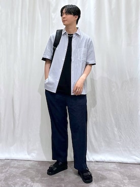 「GLOBAL WORK（グローバルワーク）のアイテム（シューズ）」を使った、kazuoさん（メンズ・182cm）の夏コーディネート