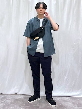「アイテム（サンダル）」を使った、kazuoさん（メンズ・182cm・20代）の夏コーディネート