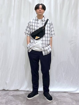 「アイテム（サンダル）」を使った、kazuoさん（メンズ・182cm・20代）の夏コーディネート