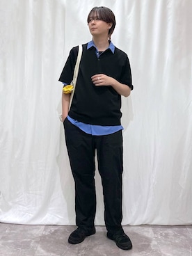「アイテム（エコバッグ/サブバッグ）」を使った、kazuoさん（メンズ・182cm）の春コーディネート