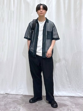 「GLOBAL WORK（グローバルワーク）のアイテム」を使った、kazuoさん（メンズ・182cm）の夏コーディネート