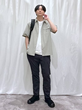 「アイテム（バックパック/リュック）」を使った、kazuoさん（メンズ・182cm）の夏コーディネート