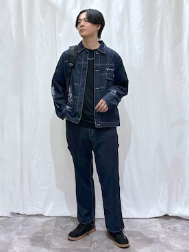 「アイテム（バックパック/リュック）」を使った、kazuoさん（メンズ・182cm・20代）の秋コーディネート