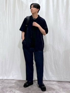 「GLOBAL WORK（グローバルワーク）のアイテム（シューズ）」を使った、kazuoさん（メンズ・182cm）の夏コーディネート